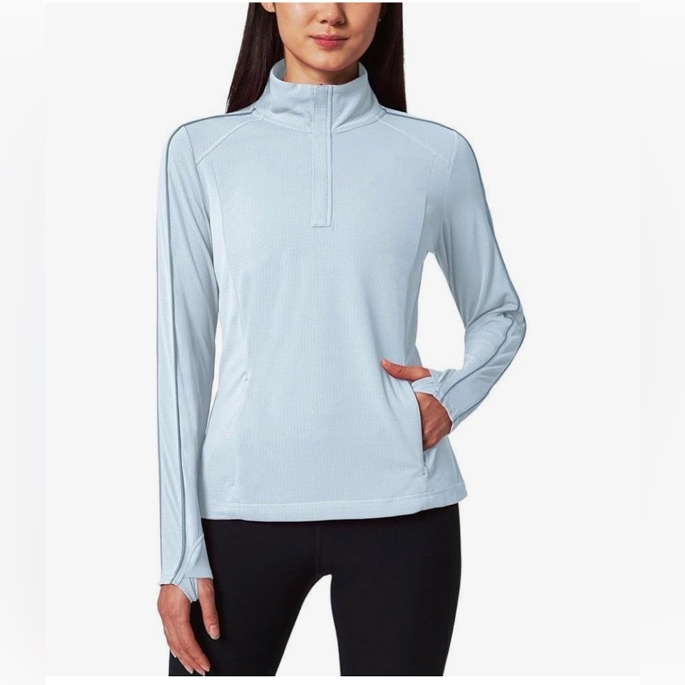 Mondetta Womens Hiking Athletic Workout Tops - Lightweight‎ Quarter-Zip Pullover